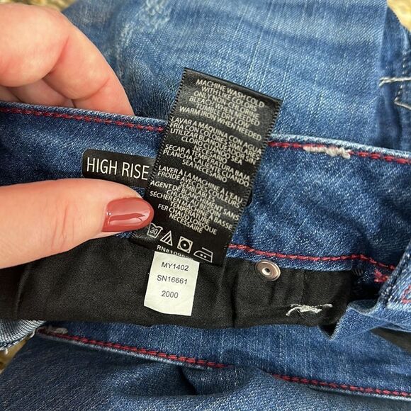 Seven7 High Rise Whiskering Ankle Skinny Jeans Size 10 - Picture 6 of 10